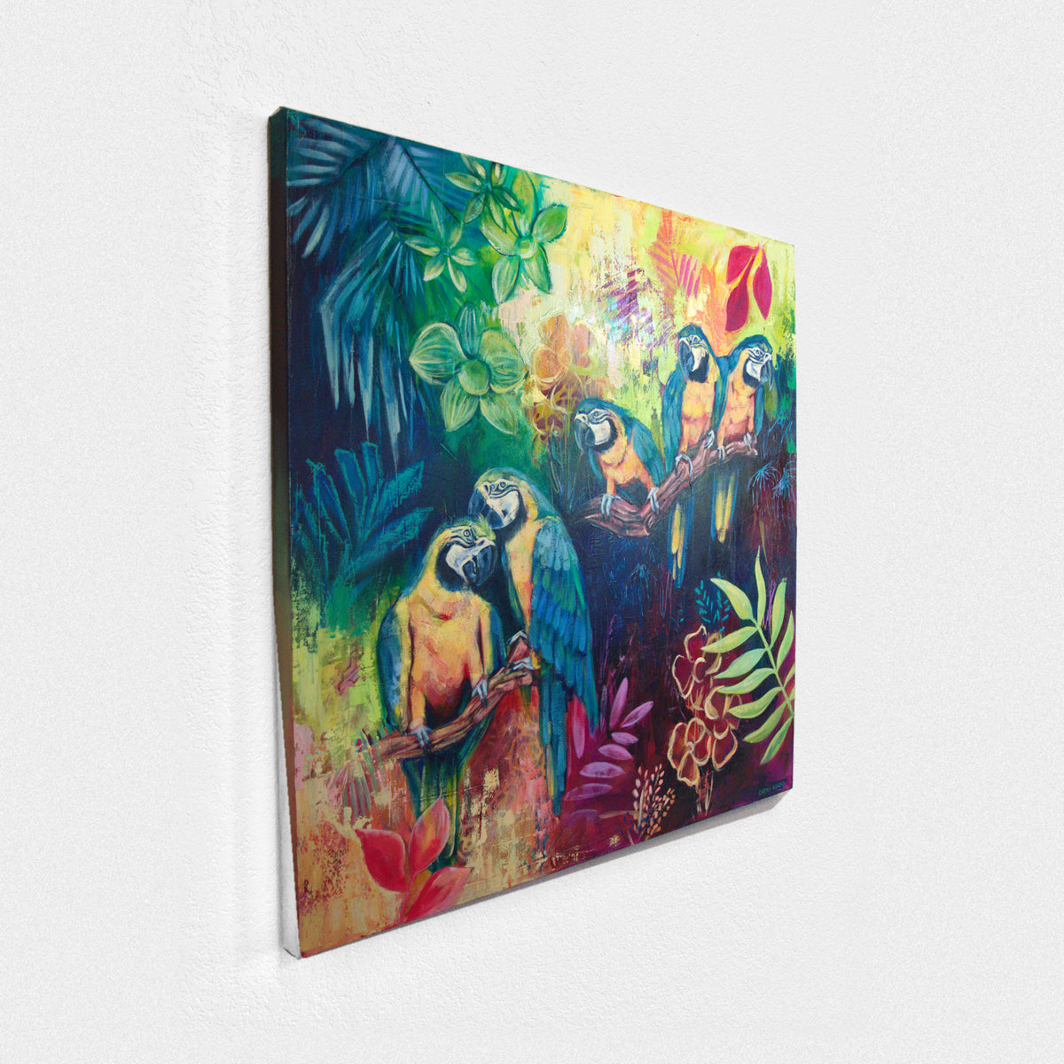 Whispers of the Tropics by Carma Visions, side angle showing the gallery-wrapped canvas