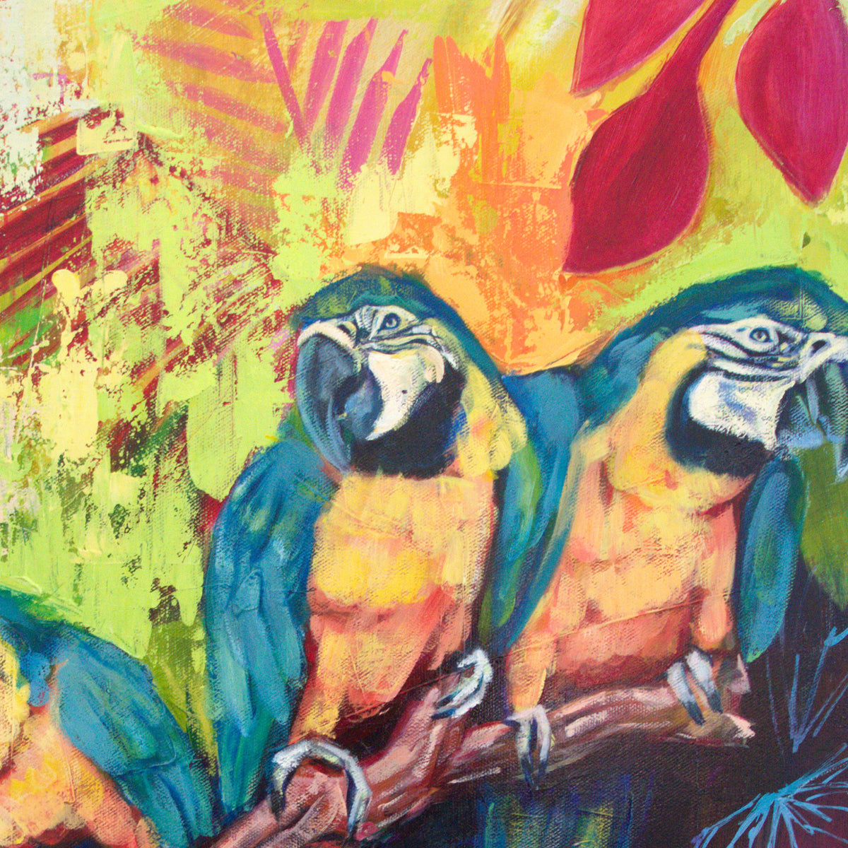 Whispers of the Tropics by Carma Visions, close-up of brushwork detail