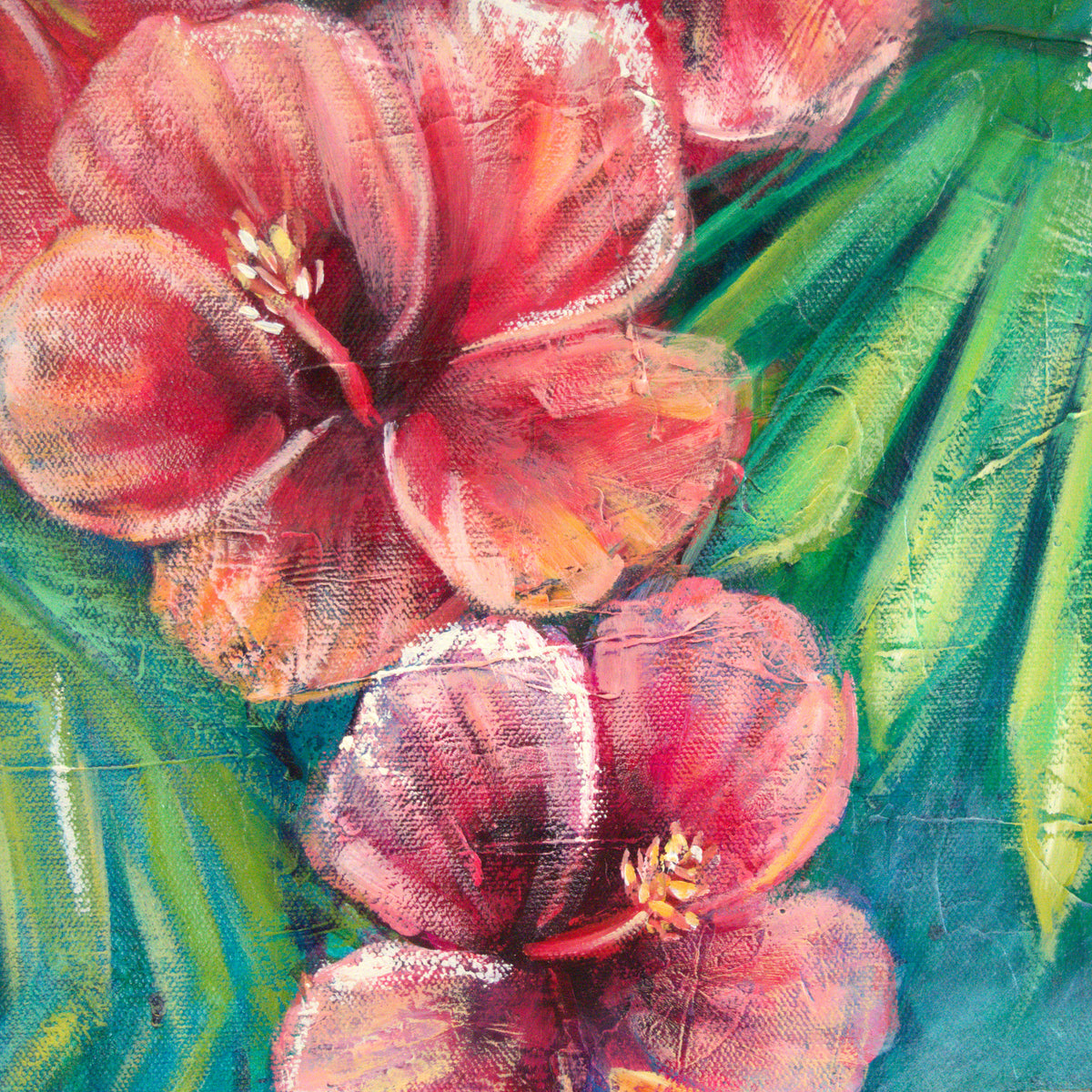 Harmony in Bloom by Carma Visions, close-up of hibiscus blossoms