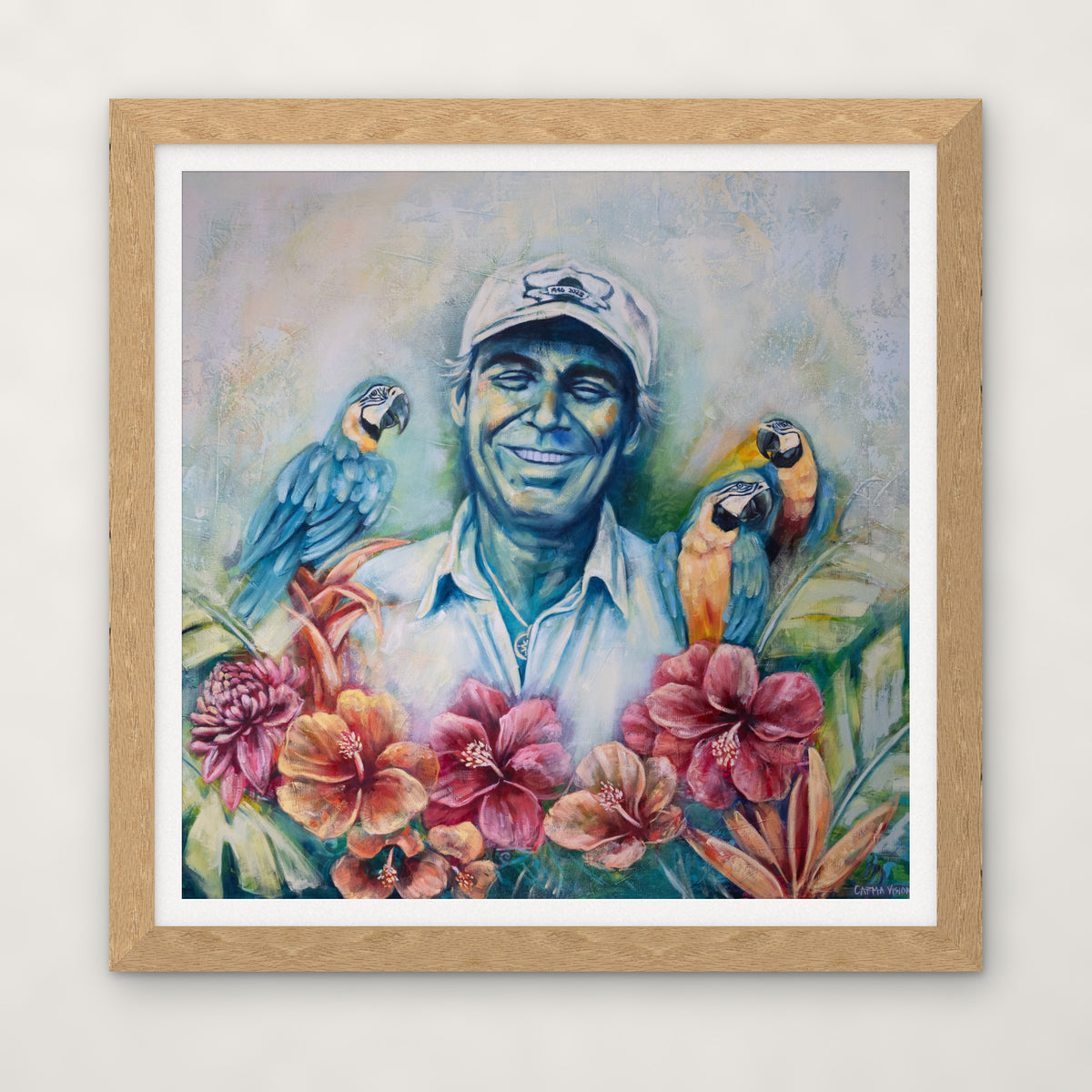 Son of a Sailor open edition print by Carma Visions, in a natural oak frame with a white mat