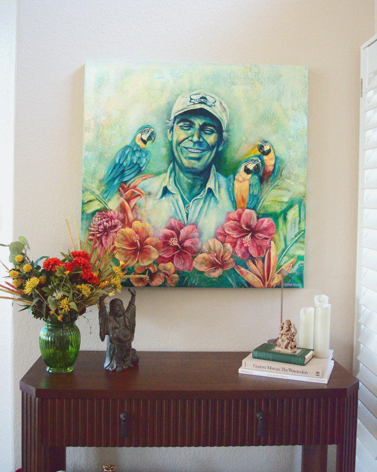 Son of a Sailor by Carma Visions, styled above a console table