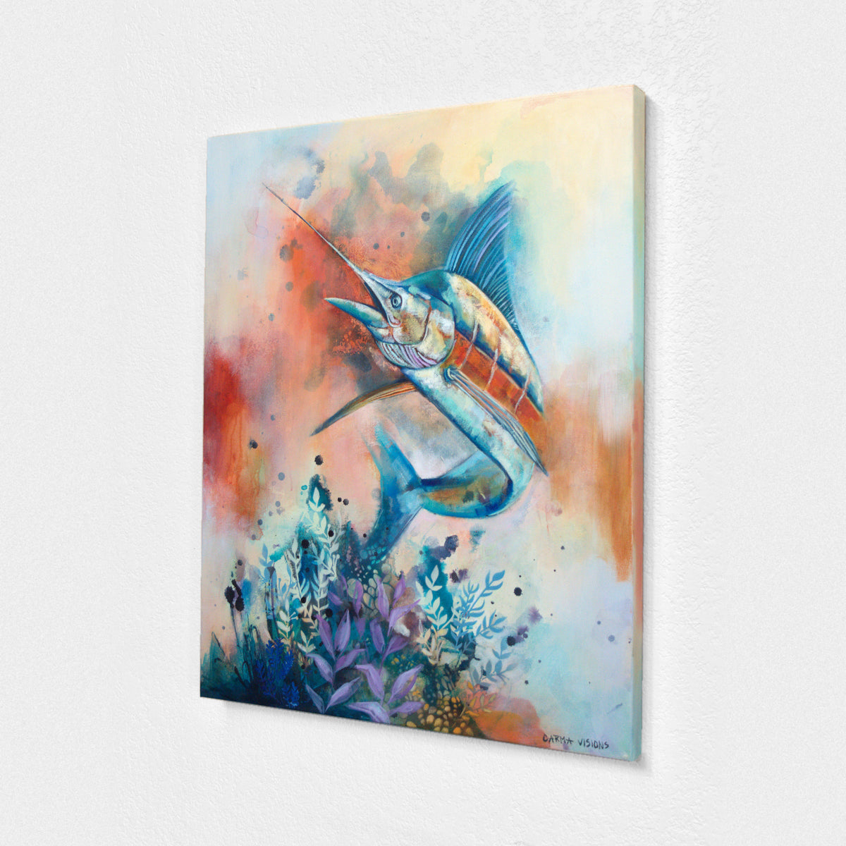 Chasing the Horizon by Carma Visions, side angle showing the gallery-wrapped canvas
