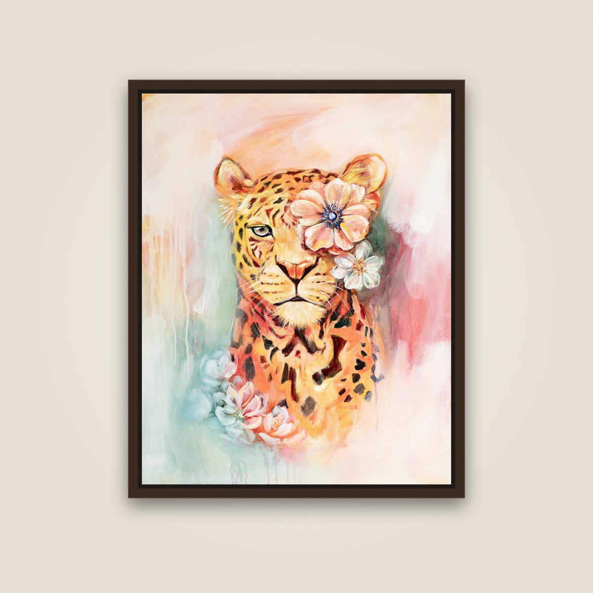 The Softest Strength limited edition canvas, espresso floating frame