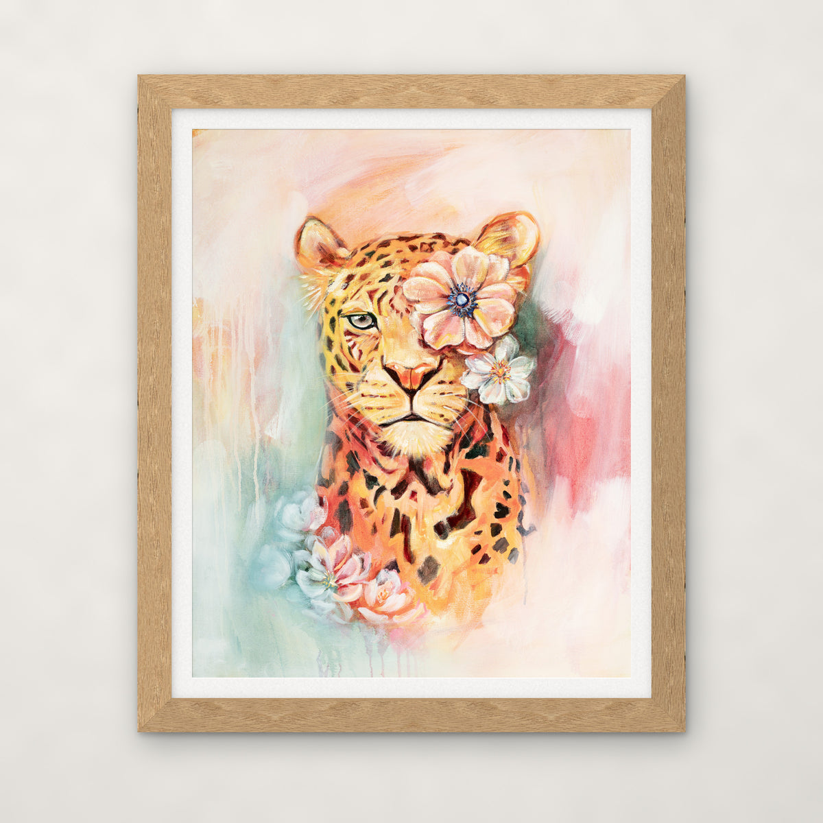 The Softest Strength open edition print by Carma Visions, in a natural oak frame with a white mat