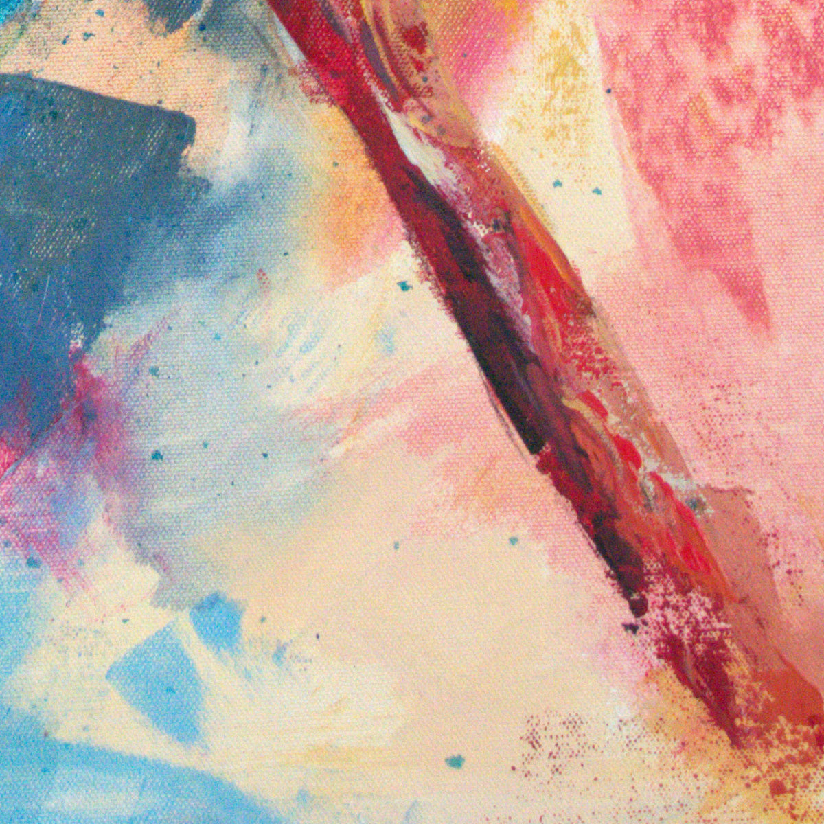 Red Bank Rising by Carma Visions, close-up of brushwork detail