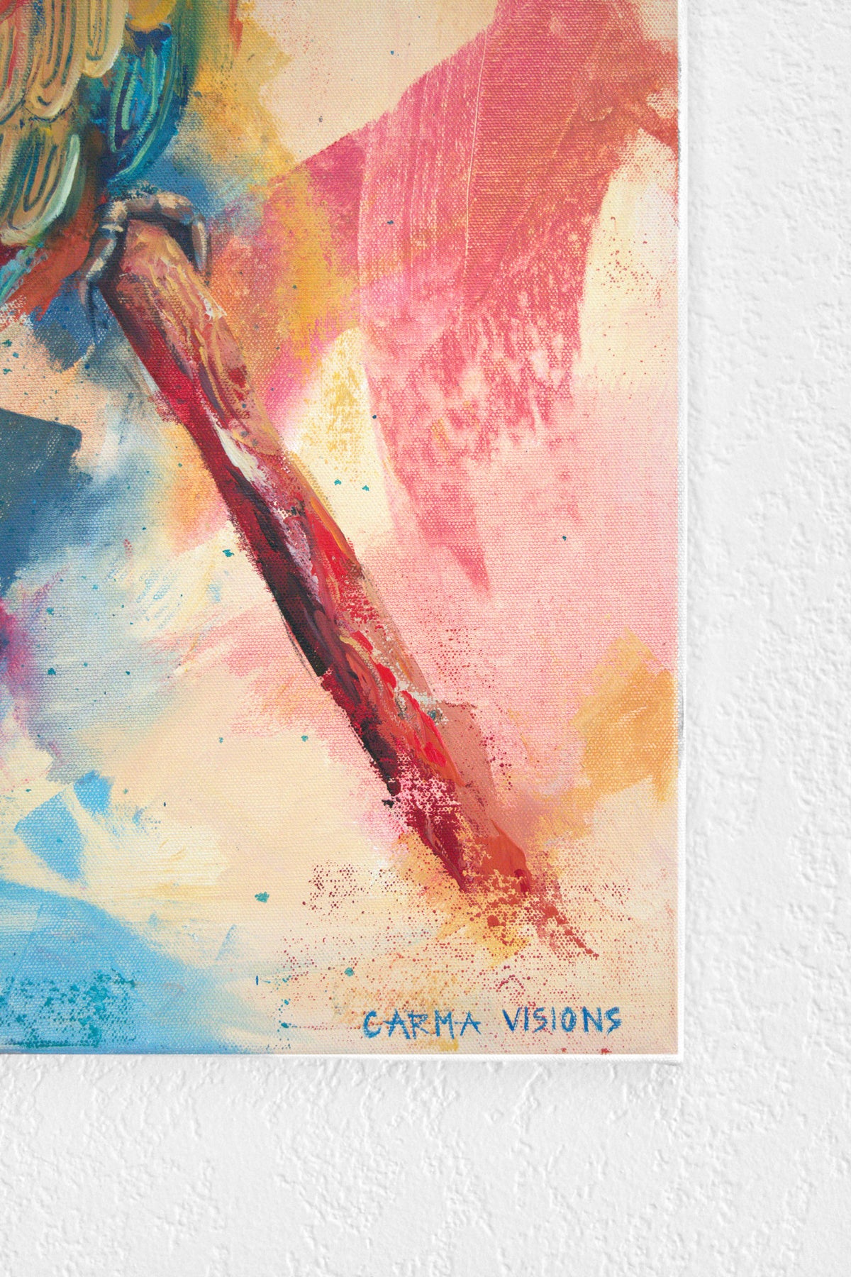 Red Bank Rising by Carma Visions, corner detail with the artist signature