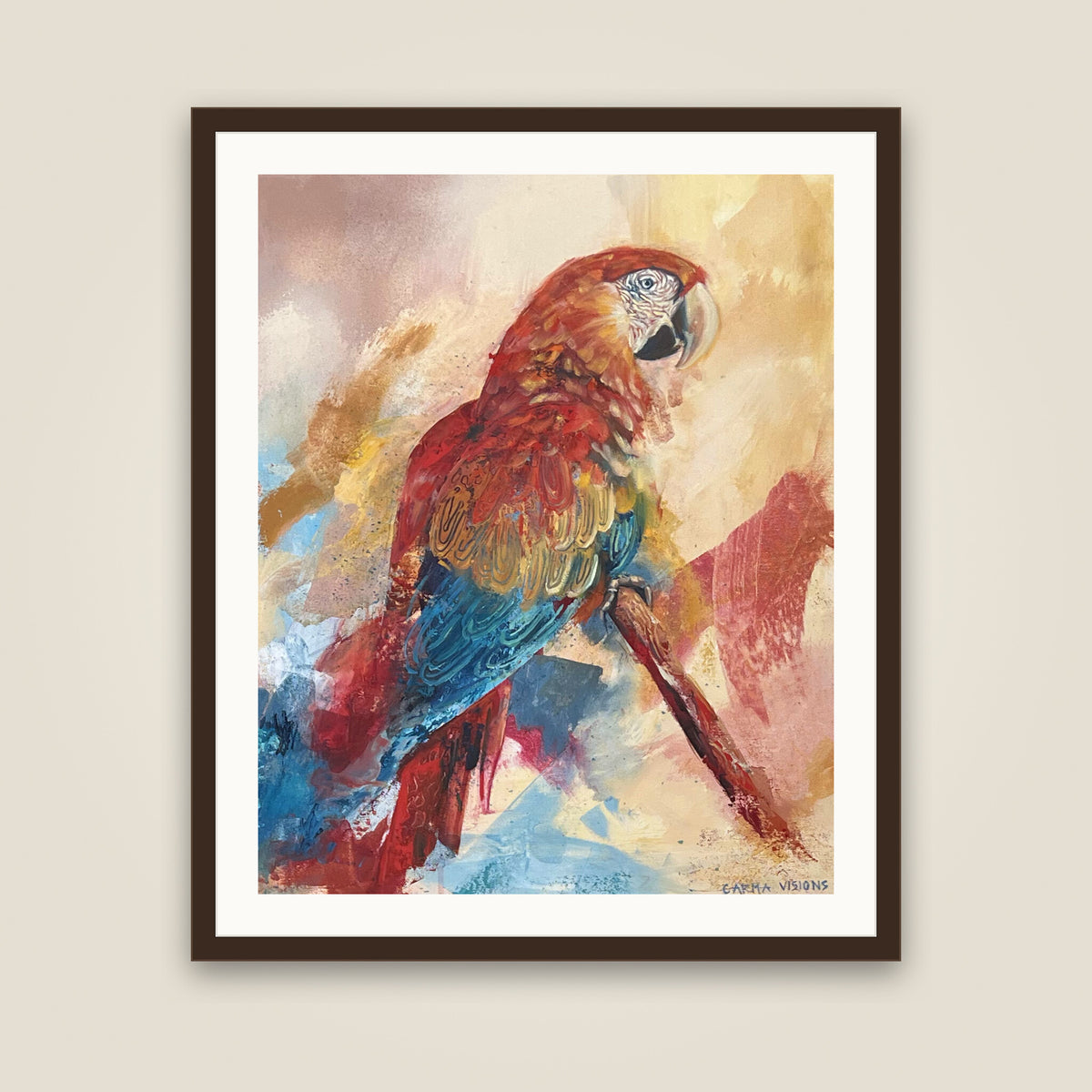 Red Bank Rising open edition print, espresso frame