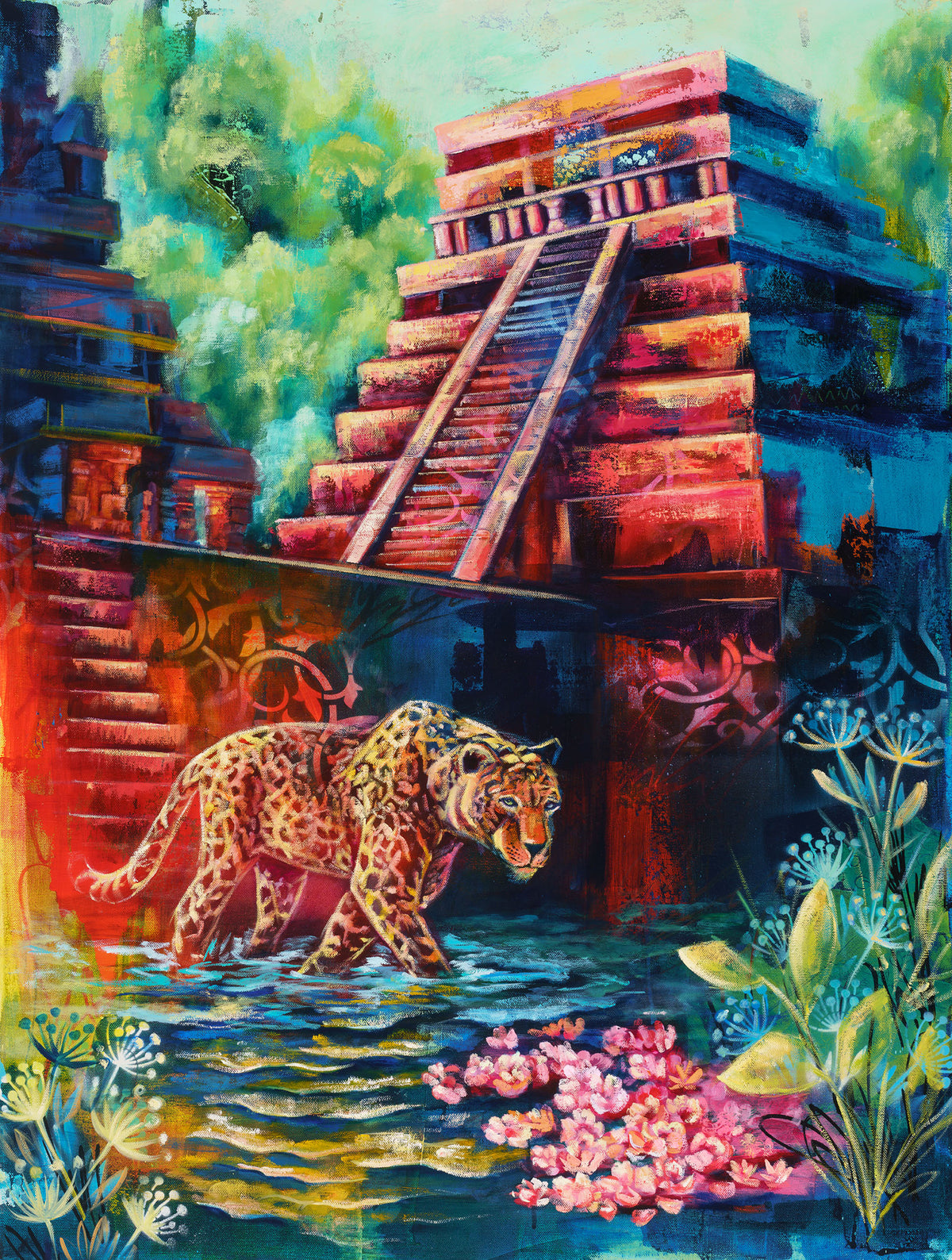 The Sacred Watcher by Carma Visions, full painting in true-to-life color