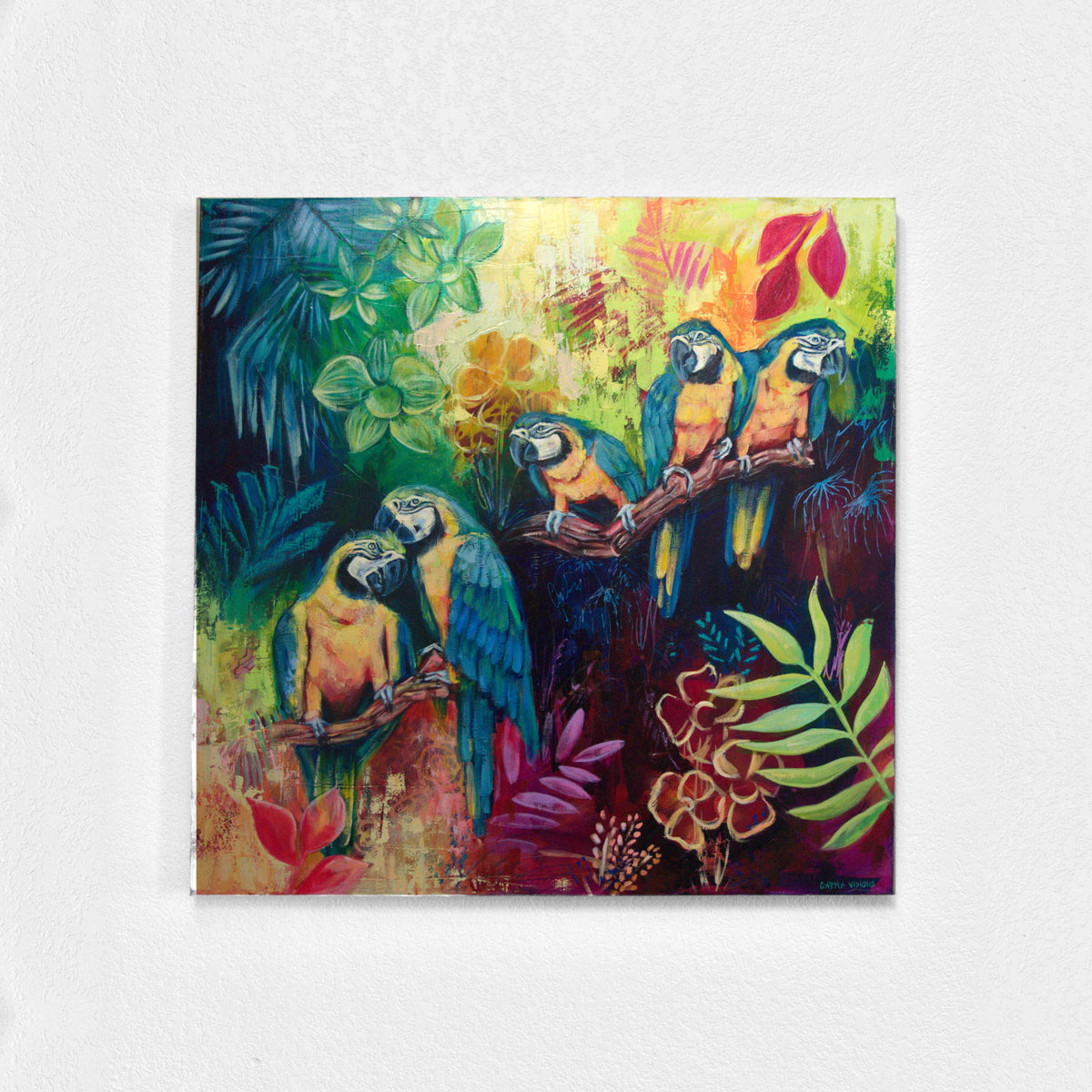 Whispers of the Tropics by Carma Visions, shown on a white wall