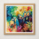 Whispers of the Tropics open edition print by Carma Visions, in a natural oak frame with a white mat