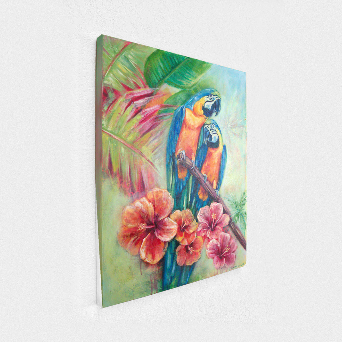 Lovers Embrace by Carma Visions, side angle showing the gallery-wrapped canvas