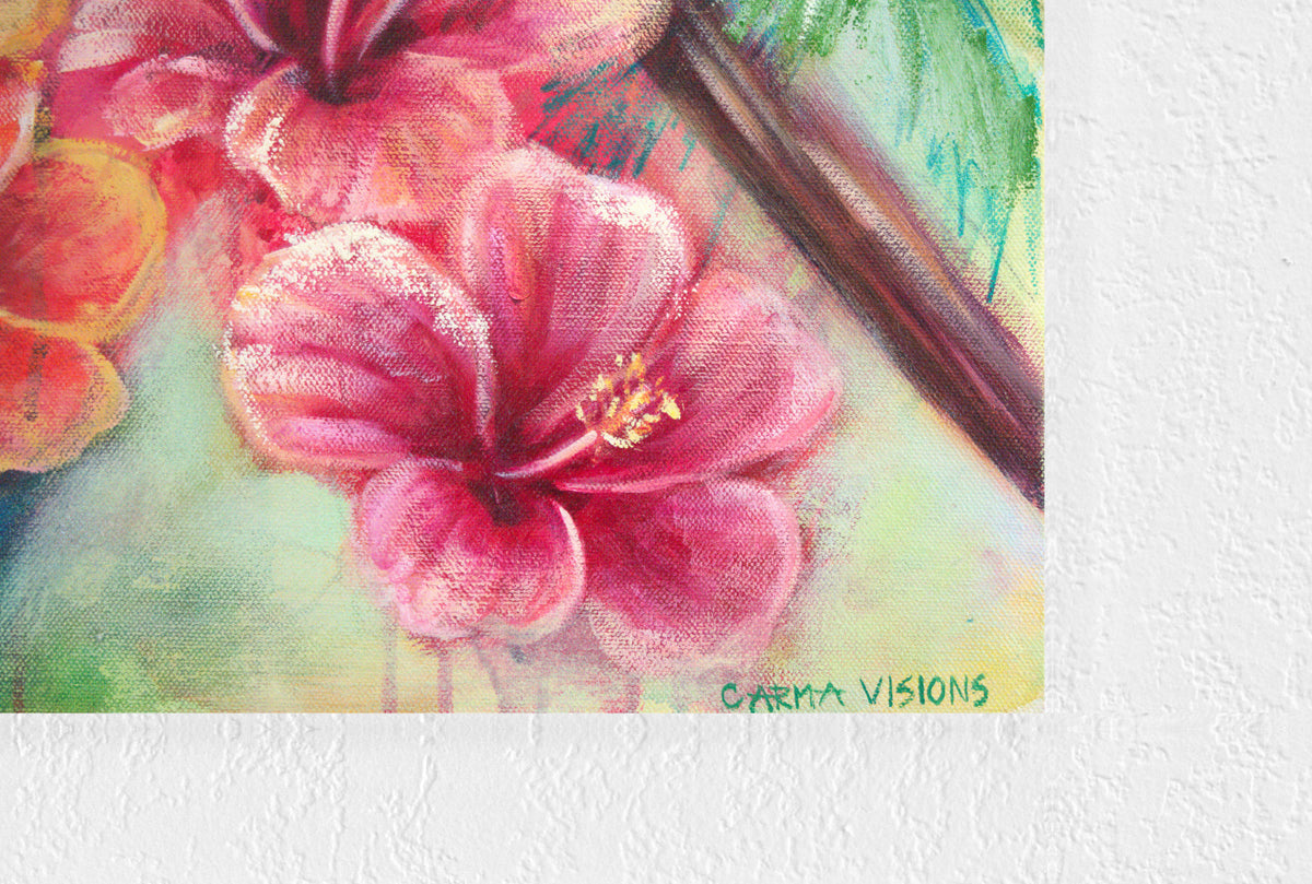 Lovers Embrace by Carma Visions, corner detail with the artist signature