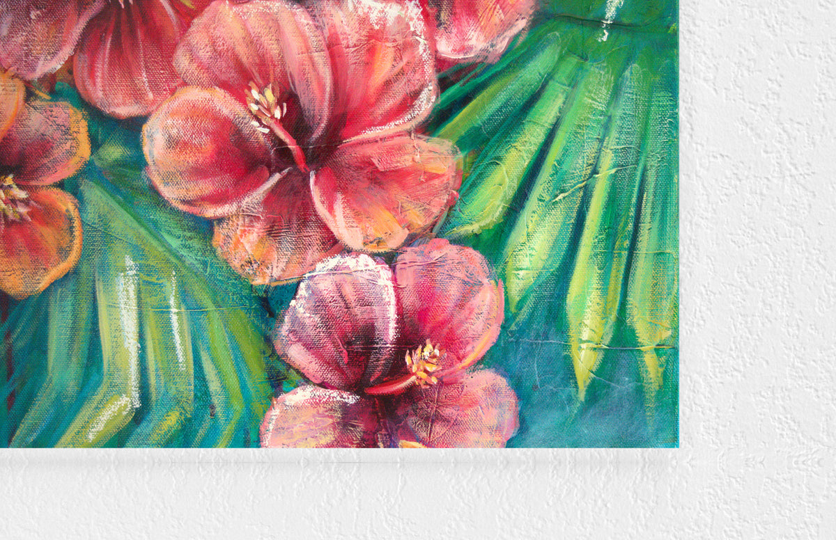 Harmony in Bloom by Carma Visions, partial view on a white wall