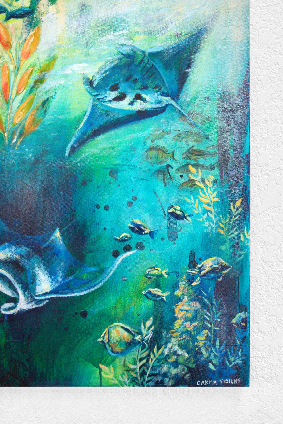 Journey Beneath by Carma Visions, partial view on a white wall