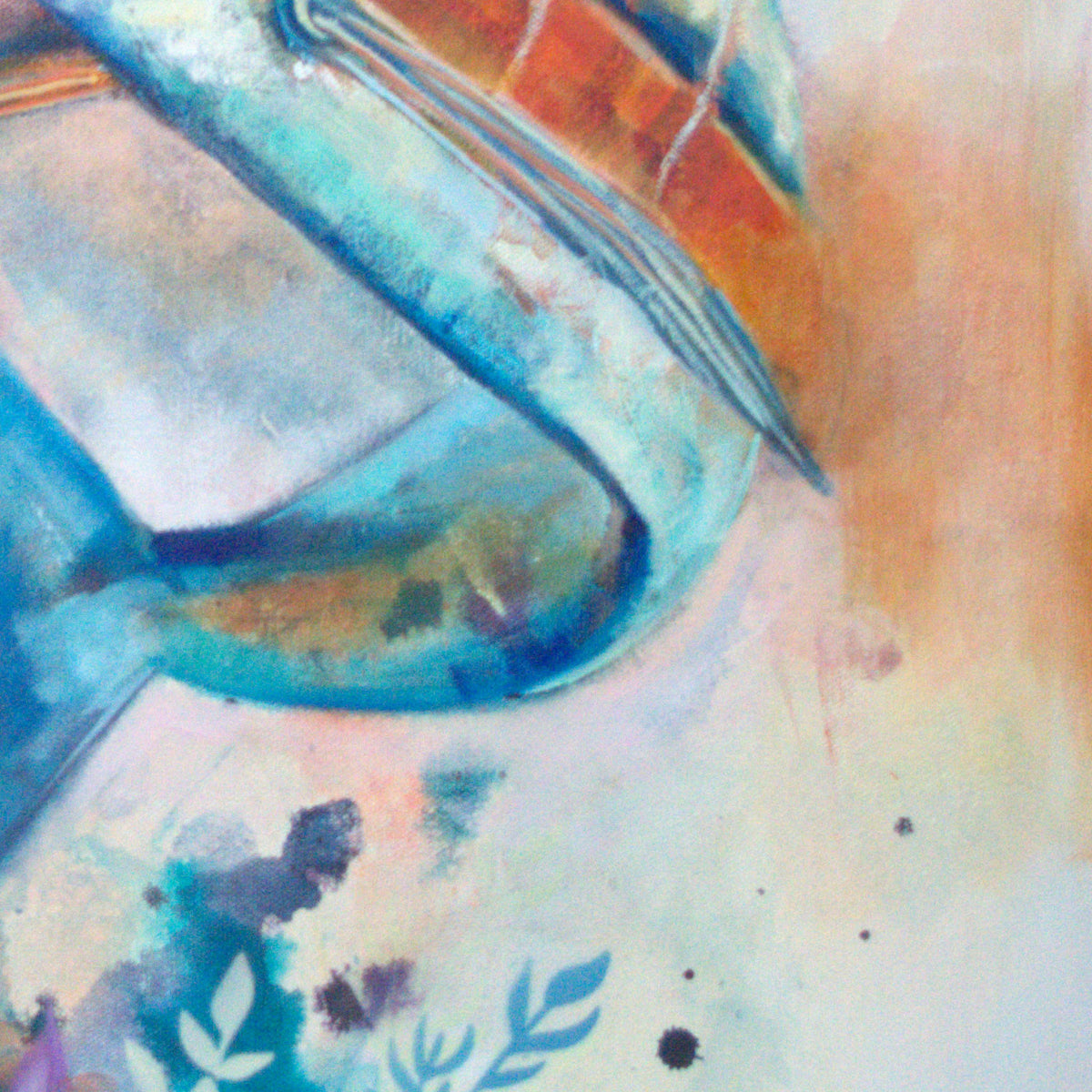 Chasing the Horizon by Carma Visions, close-up of brushwork detail