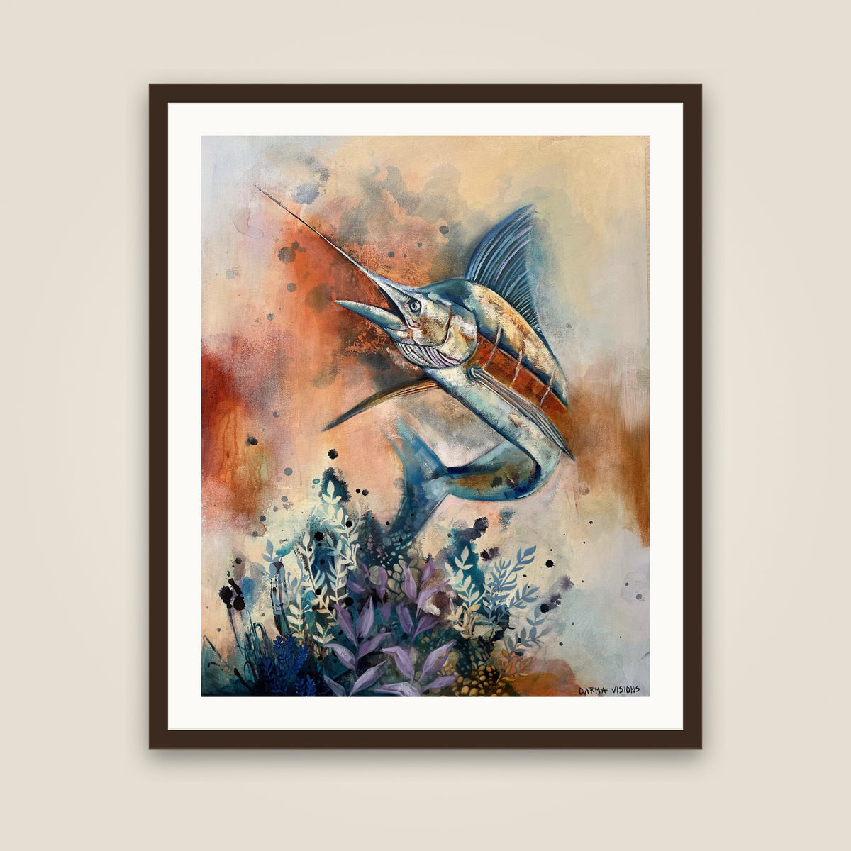 Chasing the Horizon open edition print, espresso frame