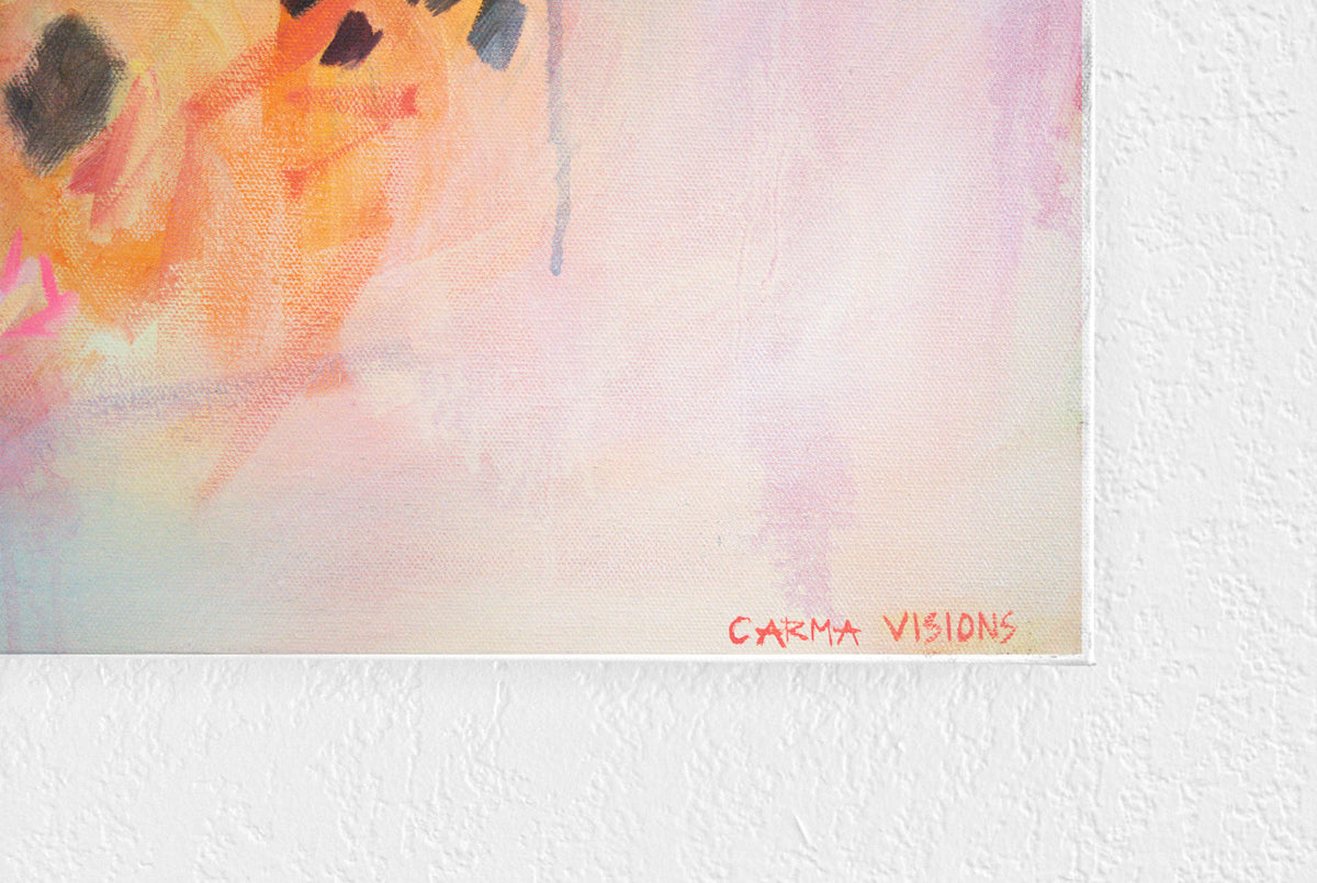 The Softest Strength by Carma Visions, corner detail with the artist signature