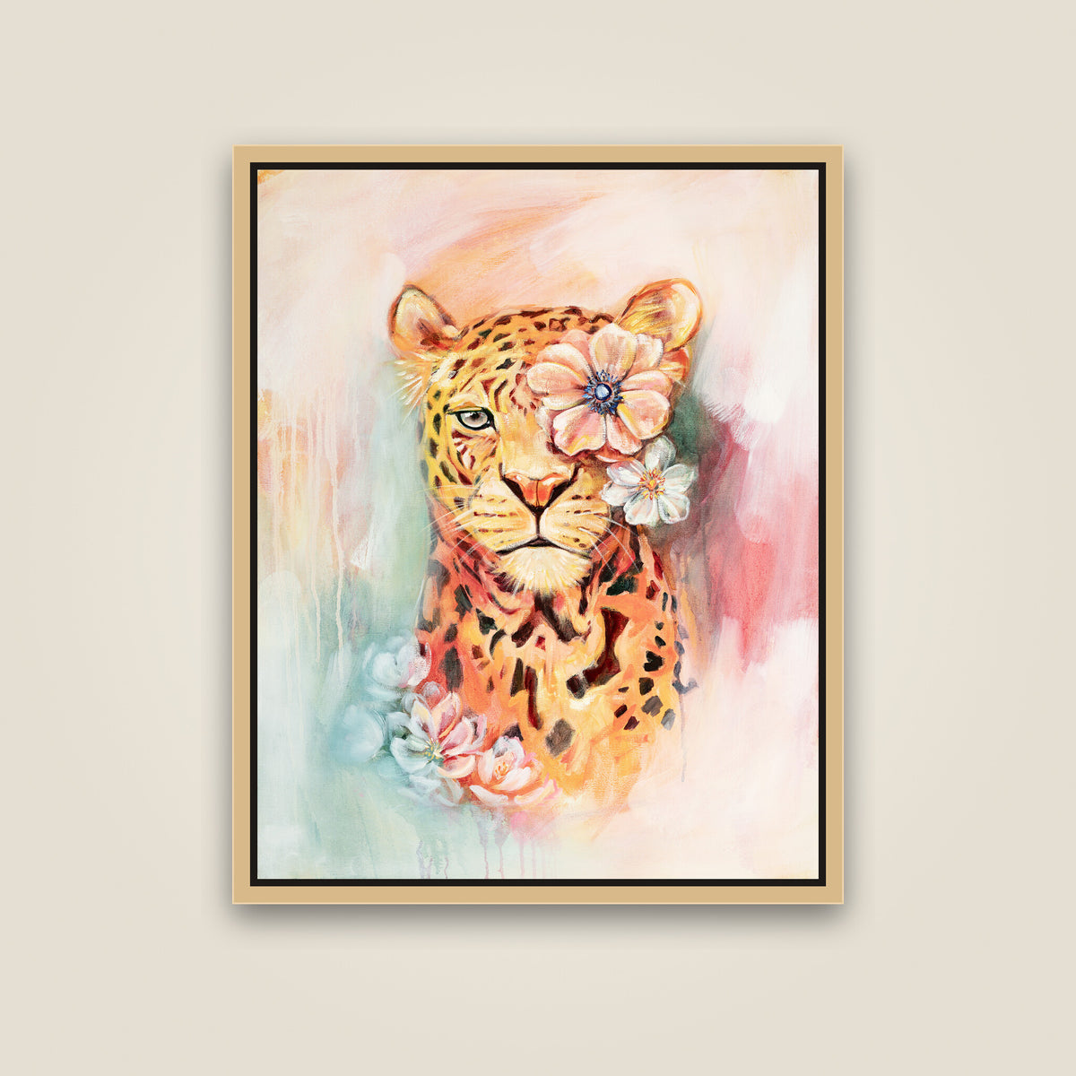 The Softest Strength limited edition canvas, maple floating frame