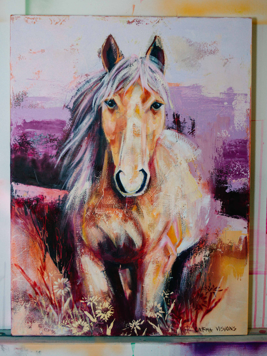 Commissioned horse painting, oil on canvas
