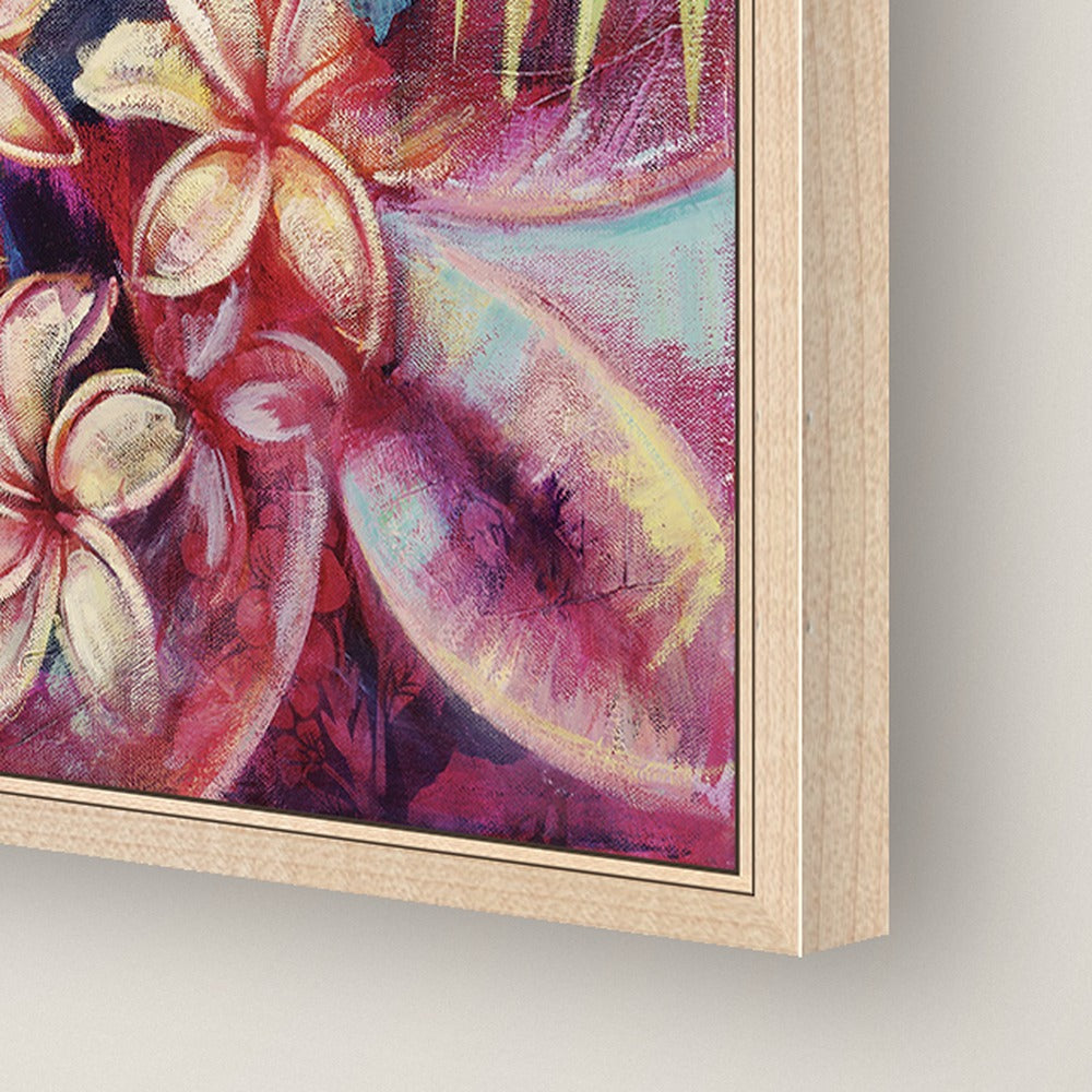 Tropical Trio Limited Edition, close-up of the maple floating frame edge